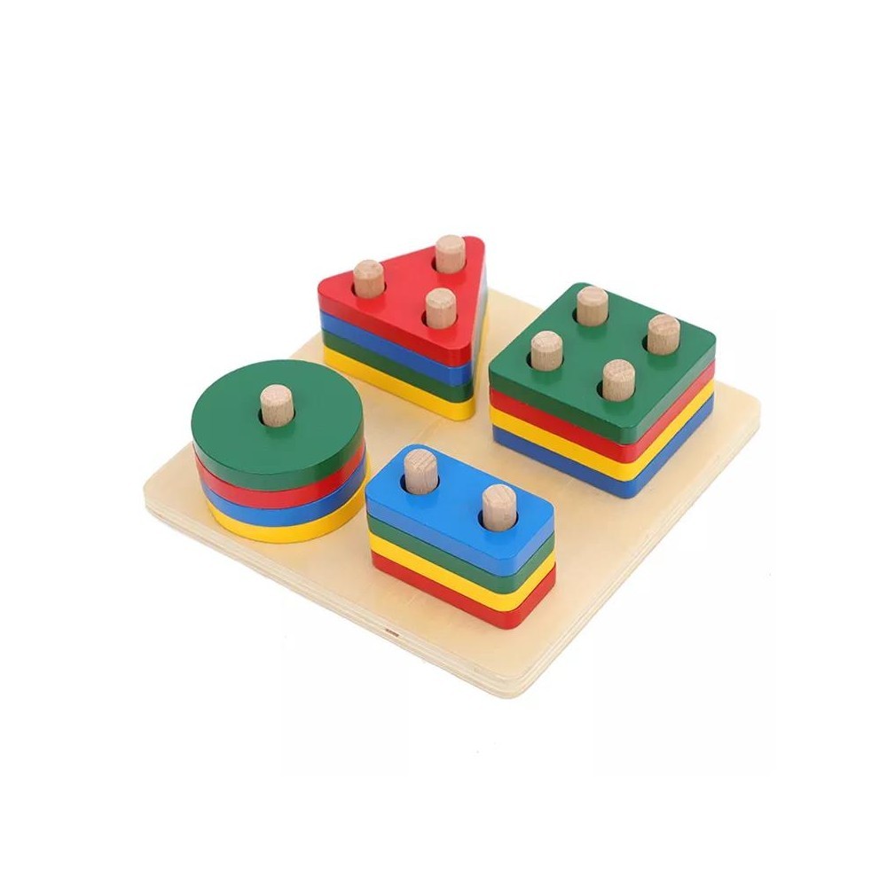 JEU DE 4 FORMES SUR TIGES