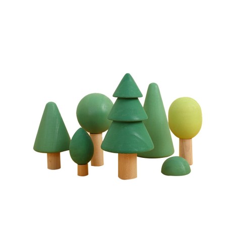 ARBRES EN BOIS COLORÉS