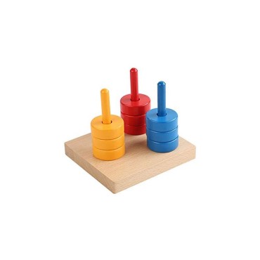 DISQUES COLORÉS SUR 3 TIGES