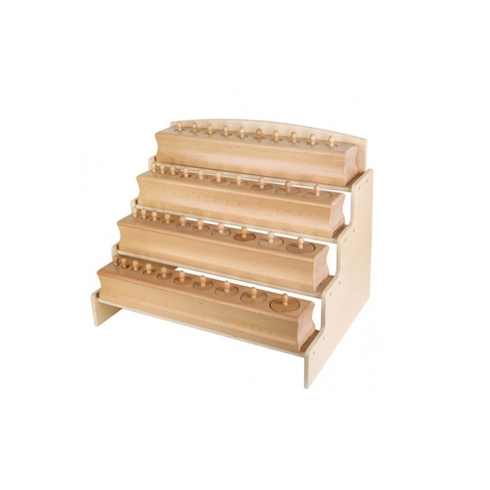 4 BLOCS D'EMBOÎTEMENTS CYLINDRIQUES AVEC SUPPORT