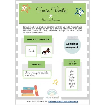 SÉRIE VERTE cursive (Produit Numérique)