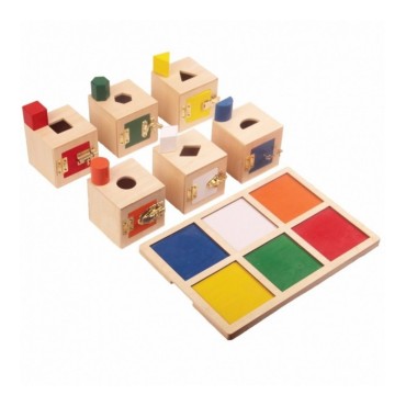 LOT DE 6 BOÎTES AVEC SERRURES