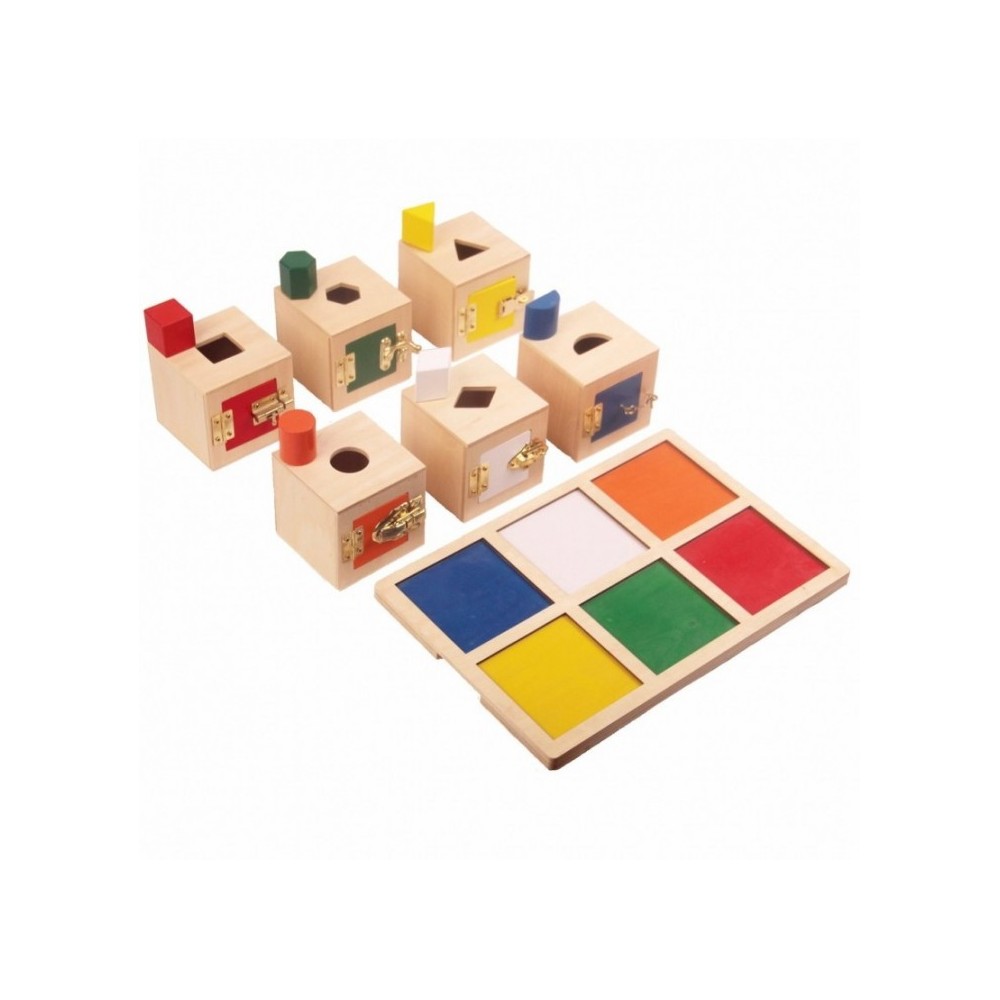 LOT DE 6 BOÎTES AVEC SERRURES