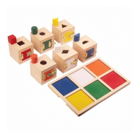 LOT DE 6 BOÎTES AVEC SERRURES