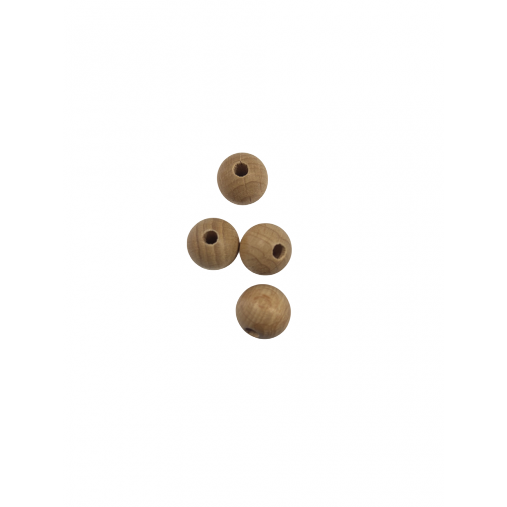 12 PERLES EN BOIS À ENFILER