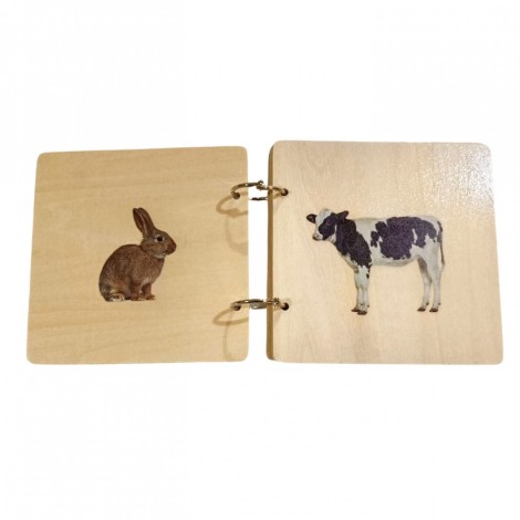 LIVRE EN BOIS - les animaux de la ferme