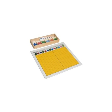 PLANCHE ET BOÎTE D'EXERCICES DES FRACTIONS DÉCIMALES
