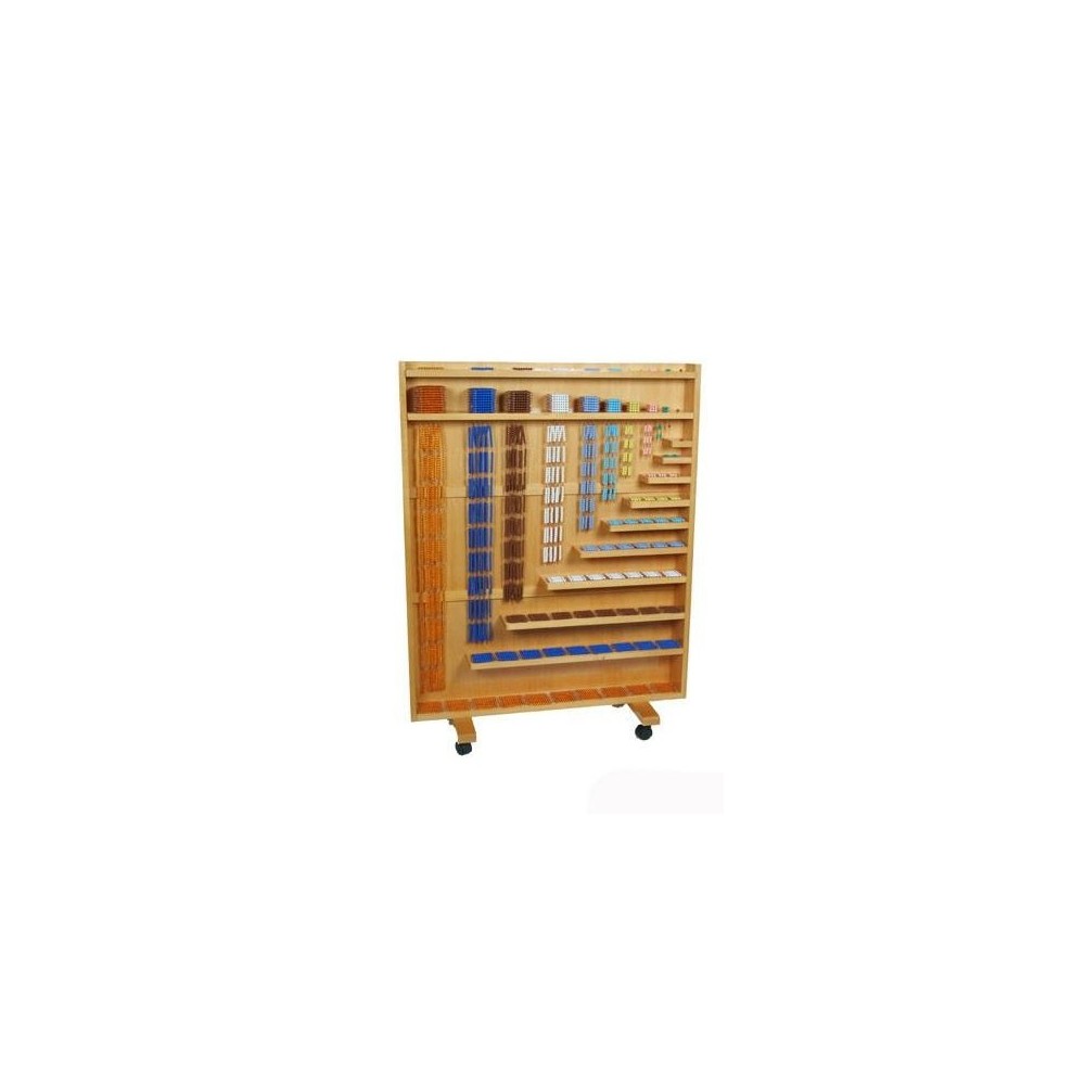 SET COMPLET DE PERLES AVEC MEUBLE EN BOIS