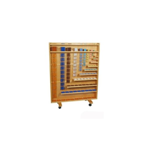 SET COMPLET DE PERLES AVEC MEUBLE EN BOIS