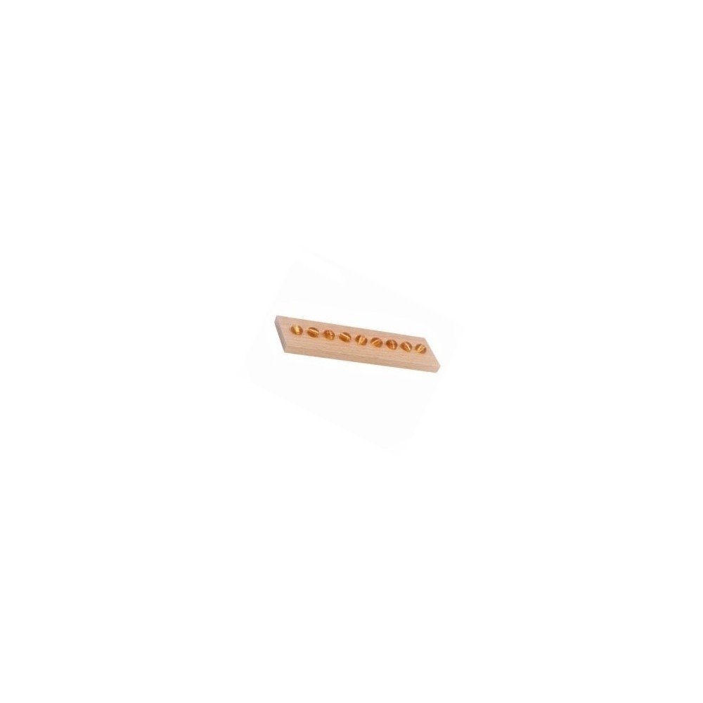 9 UNITÉS DE PERLES DORÉES AVEC SUPPORT EN BOIS