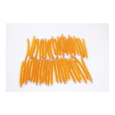 45 BARRETTES DE 10 EN PERLES DORÉES