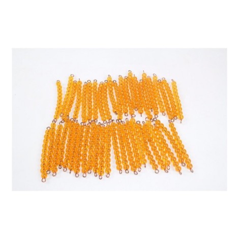 45 BARRETTES DE 10 EN PERLES DORÉES