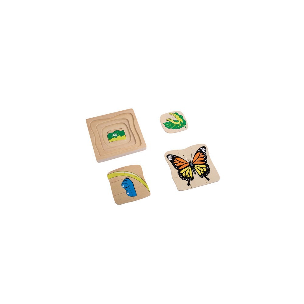 PUZZLE MULTICOUCHE - CYCLE DE VIE DU PAPILLON