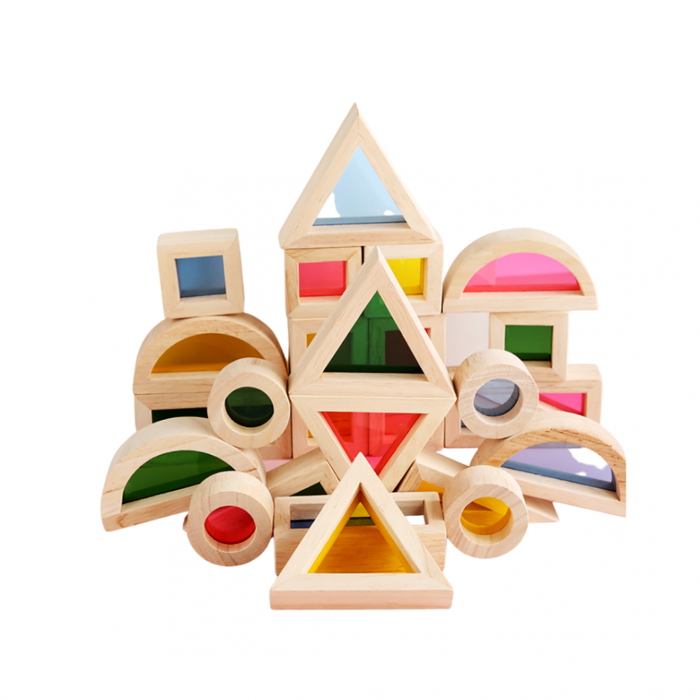 BLOCS DE CONSTRUCTION EN BOIS - ARC-EN-CIEL