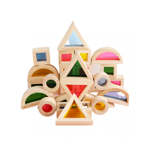 BLOCS DE CONSTRUCTION EN BOIS - ARC-EN-CIEL
