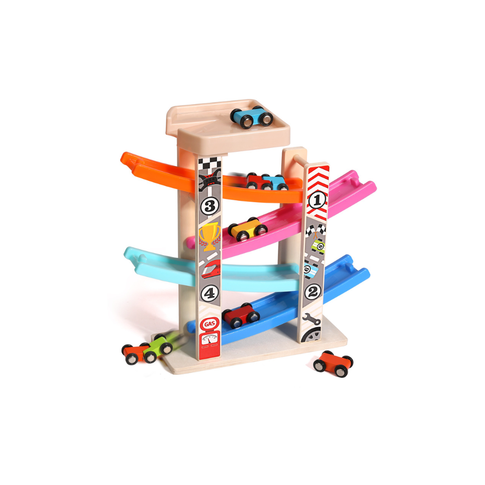 TOBOGGAN DE VOITURES EN BOIS